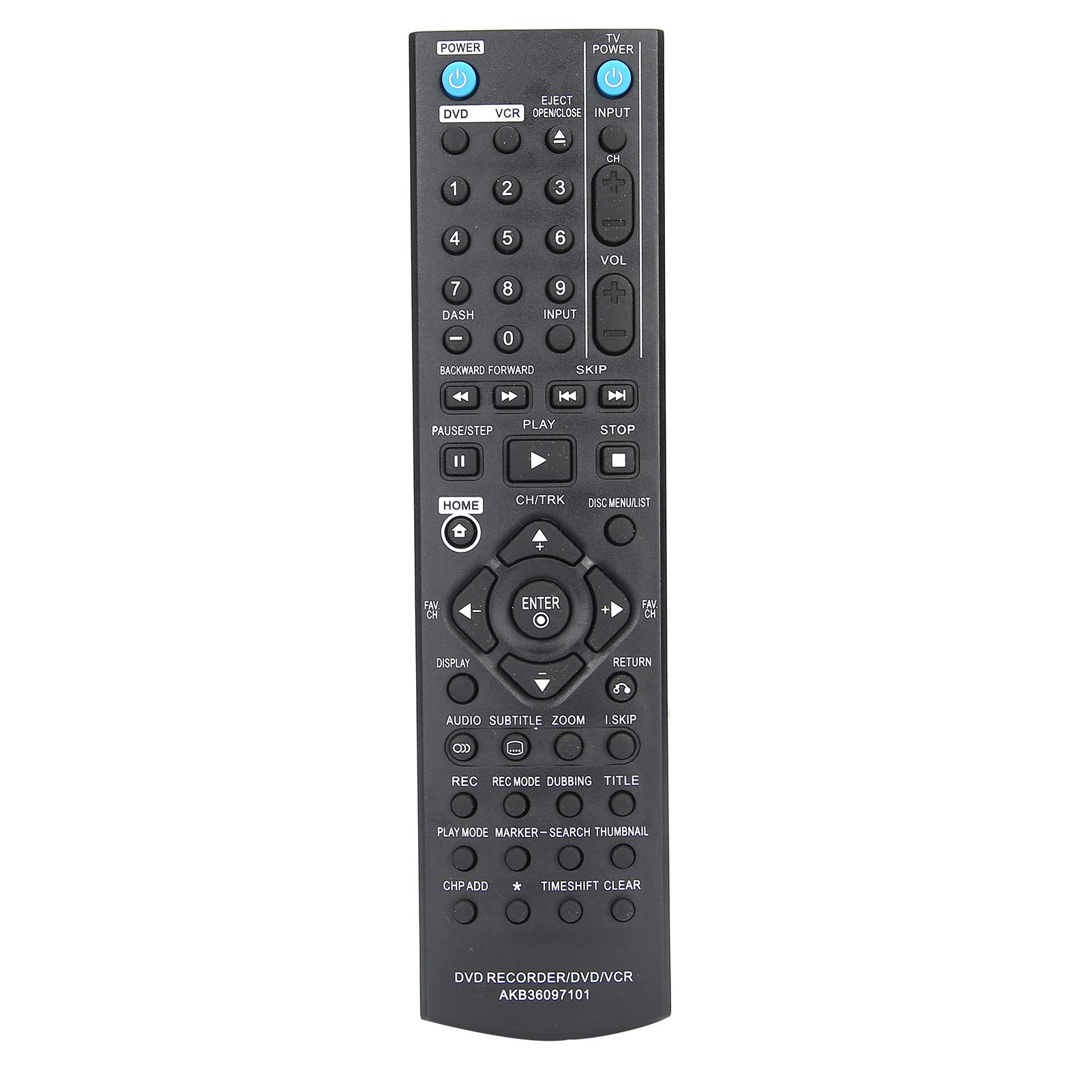 VBESTLIFE Universal Replacement Remote Control for LG DVD/VCR/DVDR Recorders - Compatible with LG RC286H, RC297H, RC397H Models - Perfect for Home Entertainment Systems & Media Centers