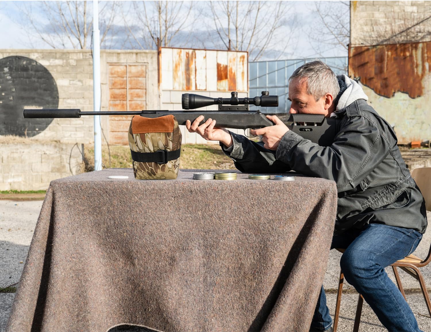 Best Shooting Rest Bags for Rifle Hunting - Front & Rear Support Sandbag Stand Holders with 600D Polyester (Unfilled) - Perfect for Range Practice & Outdoor Hunting