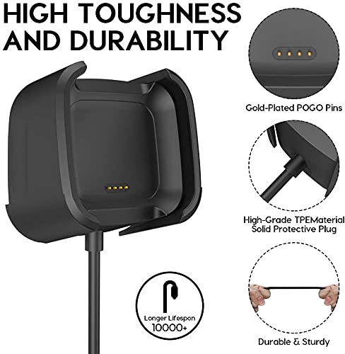 AWINNER Replacement USB Charging Dock for Fitbit Versa 2 Smartwatch - 3Ft Durable Charger Cable Compatible with Versa 2 Health & Fitness Tracker | Perfect for Home, Office & Travel Charging