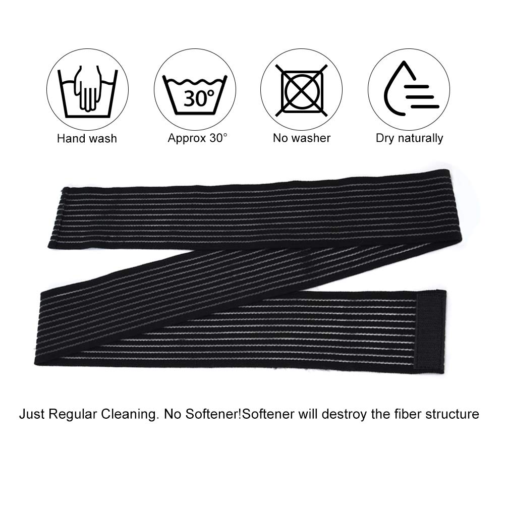 Elastic Compression Bandage Wrap - Black High Elasticity Calf & Thigh Support Knee Brace for Sports Injuries - Football, Basketball, Running & Workout Support - Ideal for Athletes, Post-Surgery Recovery & Joint Pain Relief