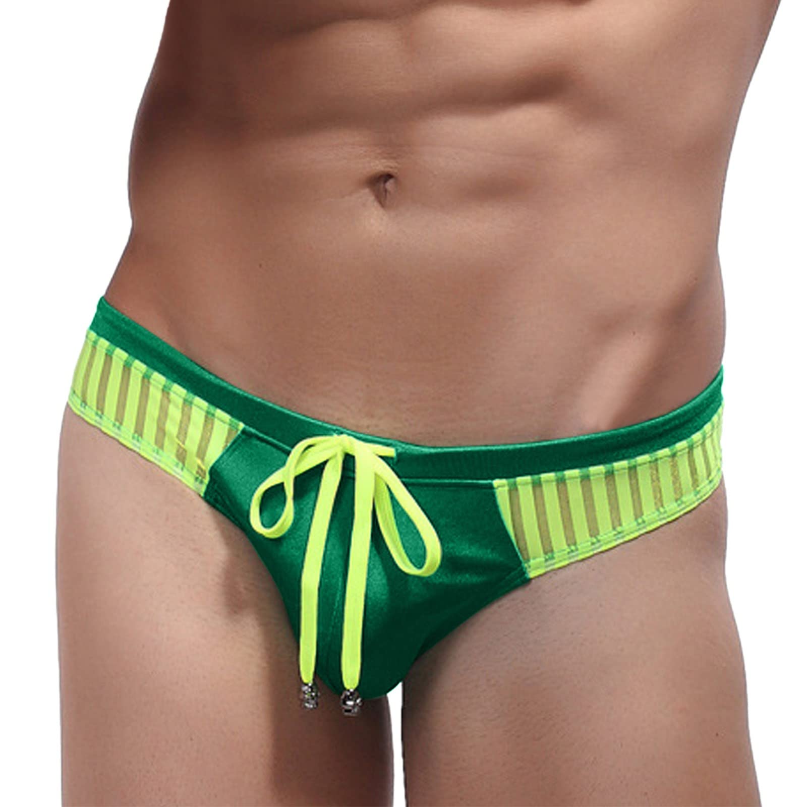 Breathable Cotton Men's Underwear with Drawstring - Comfortable Solid Red Briefs for Casual Wear, Gym & Daily Use