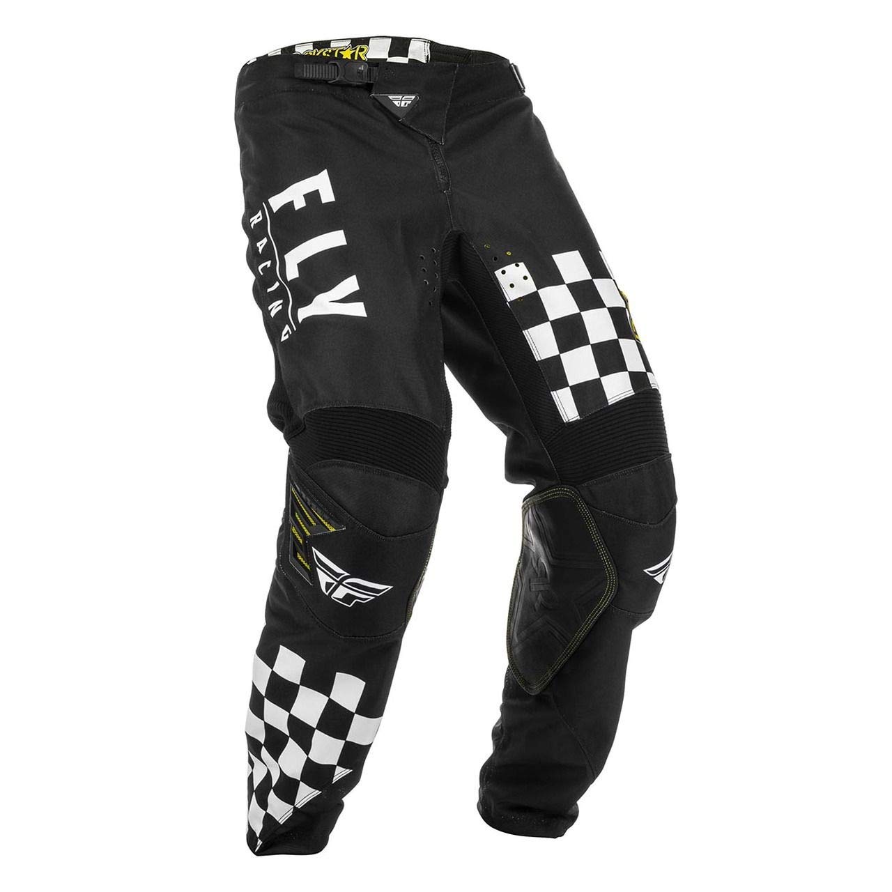 Fly Racing Kinetic Rockstar Energy Pants - Black/White Size 34 - Durable Motocross & Off-Road Riding Pants for Men - Perfect for MX Racing, Trail Riding & Adventure Motorcycling