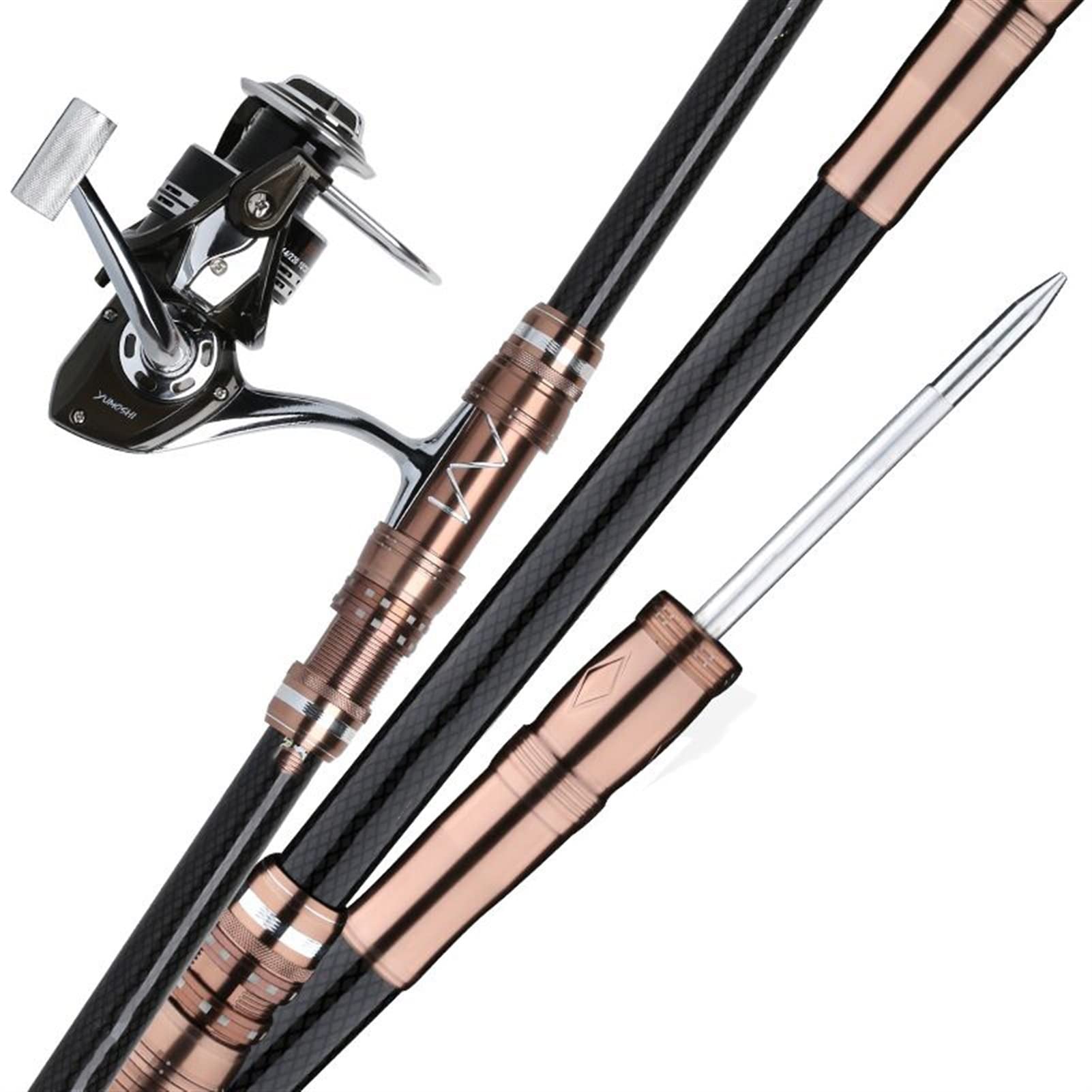 Carbon Fiber Telescopic Fishing Rod and Reel Combo Set - Super Hard Long Cast Saltwater & Rock Fishing Pole (2.1-4.5m) - Perfect Gift for Beginners and Professional Anglers | Ideal for Beach, Pier, and Deep Sea Fishing Adventures