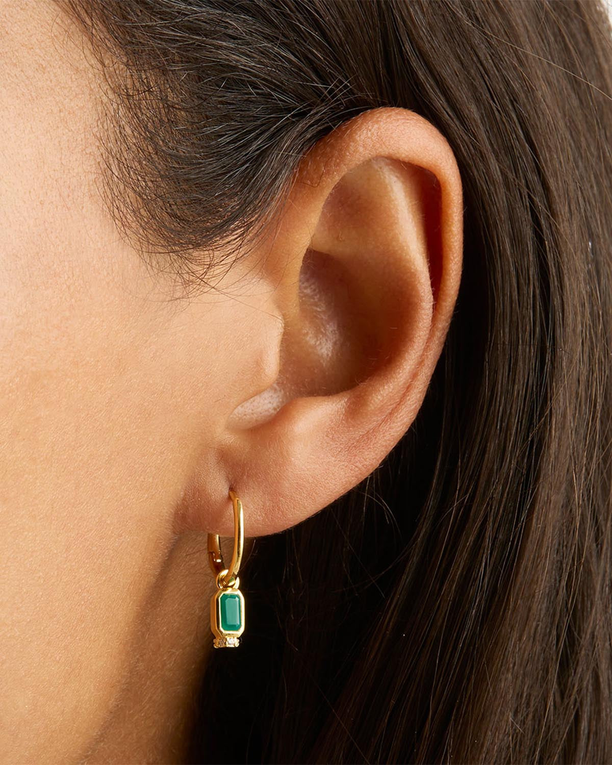 18K Gold Vermeil Strength Within Hoops - Elegant Dainty Huggie Earrings for Women, Hypoallergenic & Tarnish Resistant - Perfect for Everyday Wear, Date Night & Special Occasions