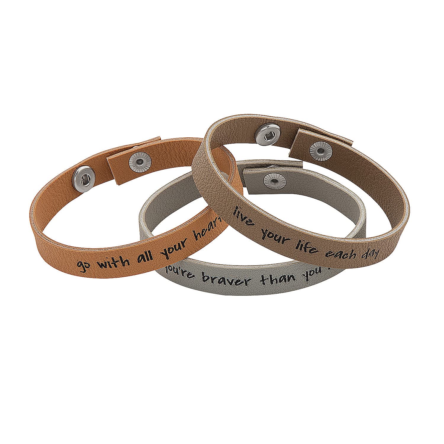 12-Piece Leather Inspirational Bracelets Set for Women & Men - Motivational Quote Jewelry Gift for Friends, Birthday, Graduation - Boho Chic Wristbands for Daily Wear & Special Occasions
