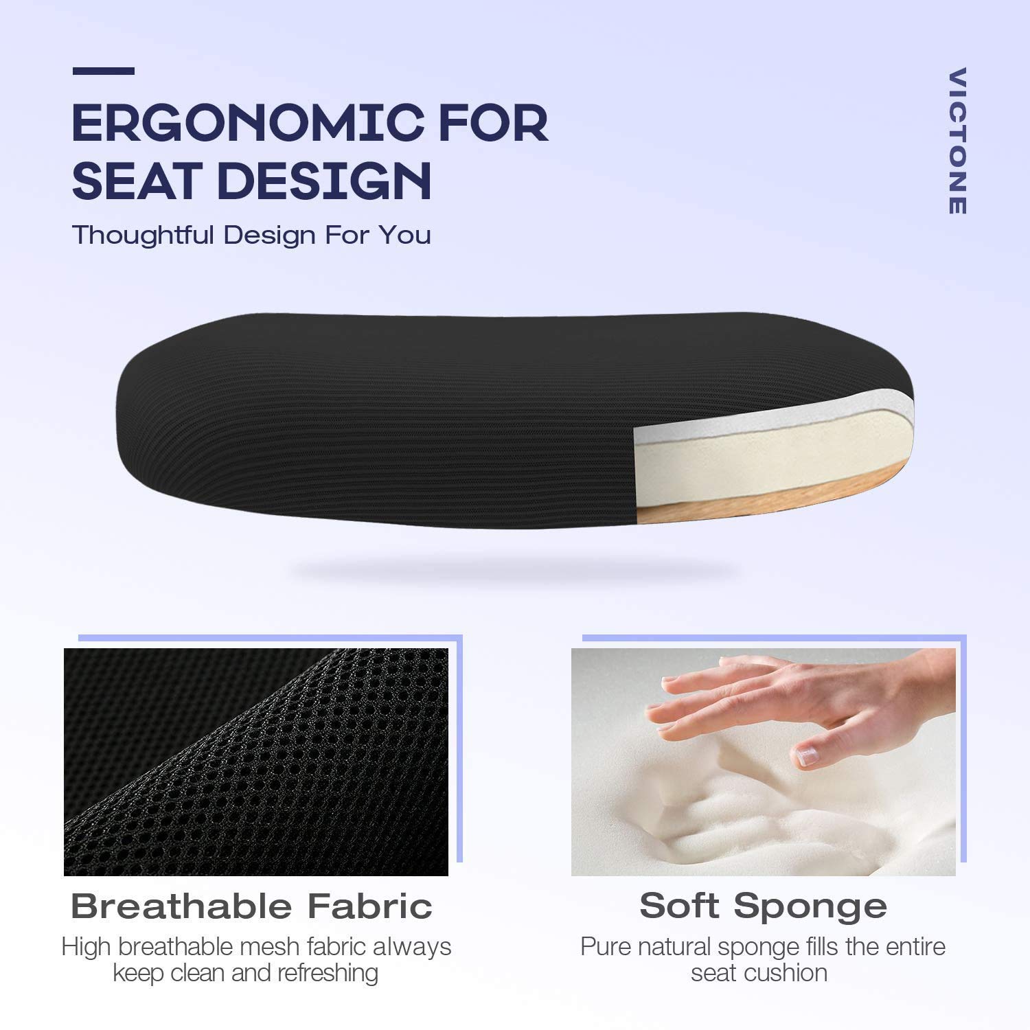 Ergonomic Office Chair - Adjustable Mid Back Mesh Computer Chair with Lumbar Support & Armrests - Modern Rolling Task Chair for Home Office, Study, or Executive Workspace - Black