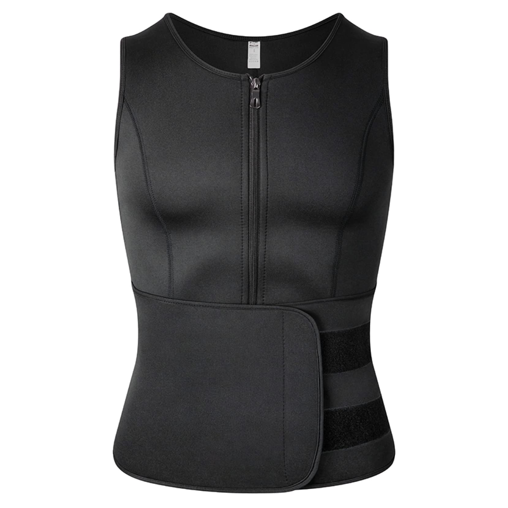 Men's Adjustable Waist Trainer Sauna Suit - Slimming Shapewear Vest with Zipper for Running & Workouts - Perfect for Gym, Weight Loss & Body Shaping