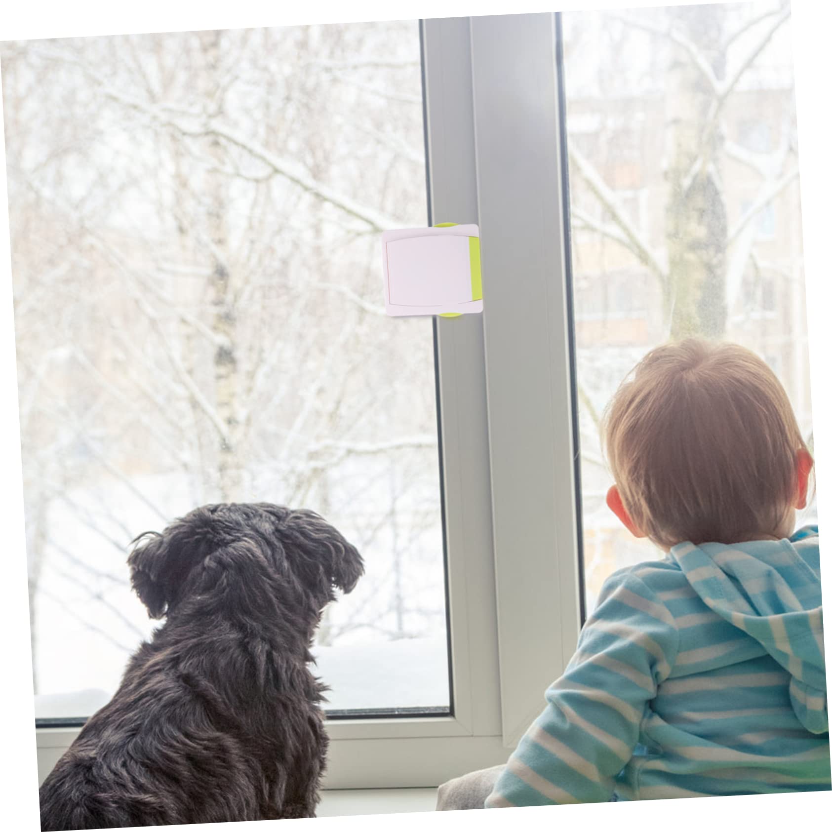 VICASKY 3-Pack Child Safety Window Locks - No Drill Adhesive Sliding Window & Door Locks for Baby Proofing - Secure Home, Prevent Accidents (Ideal for Kids Rooms, Apartments & Pet Safety)