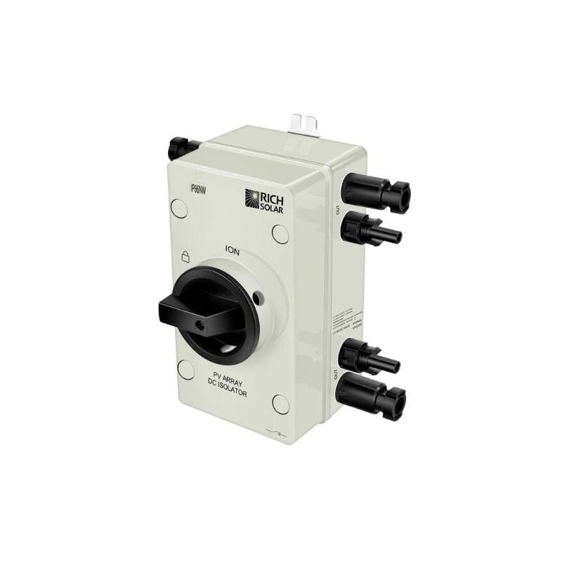 Rich Solar PV DC Quick Disconnect Switch 1200V 32A - Heavy Duty Solar Panel Disconnect for Off-Grid Systems, RV & Marine Applications