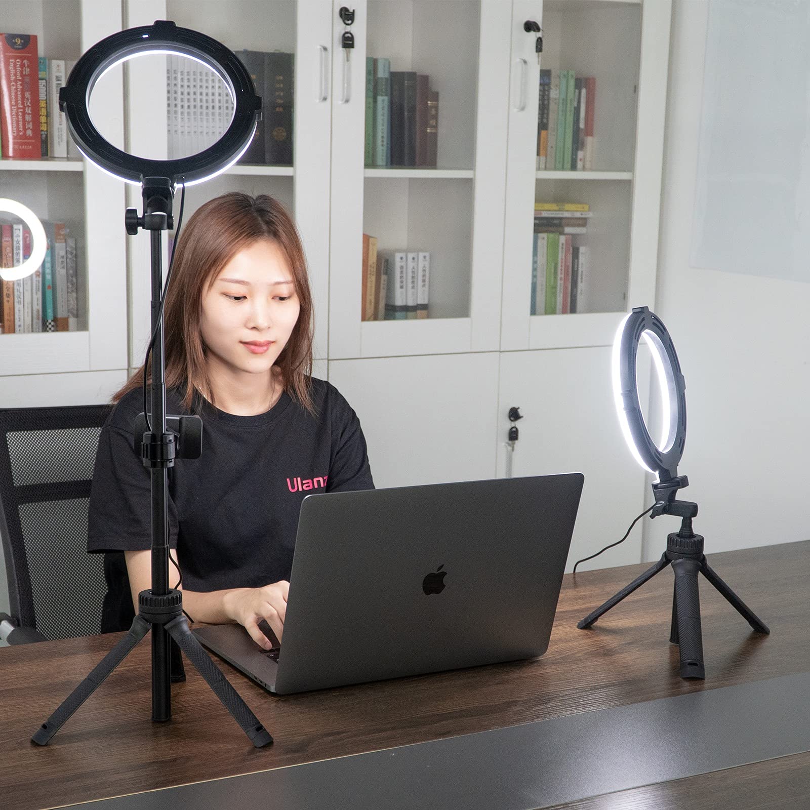 2 Pack VIJIM LED Ring Light with Tripod Stand, Phone Holder & Bluetooth Remote - Perfect for Live Streaming, YouTube Videos, TikTok, Makeup, Photography & Video Calls