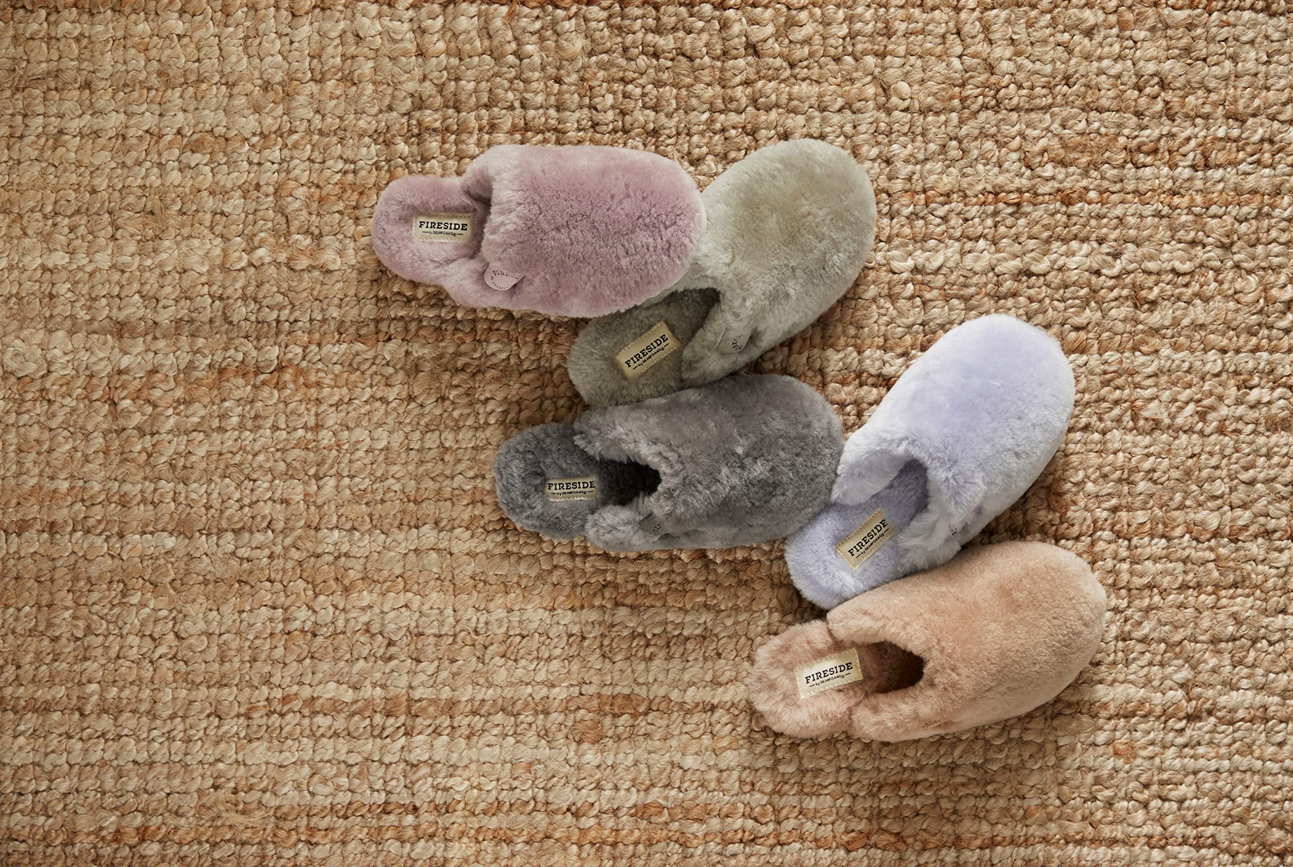 Dearfoams Women's Shelly Beach All-Over Shearling Scuff Slippers - Easy On/Off Cozy House Shoes for Indoor & Outdoor Wear - Perfect for Lounging, Travel, and Relaxation at Home