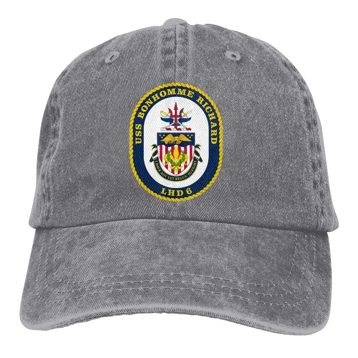 USS Bonhomme Richard LHD-6 Navy Baseball Cap - Vintage Denim Dad Hat for Men - Perfect for Military Enthusiasts, Patriotic Events & Casual Wear