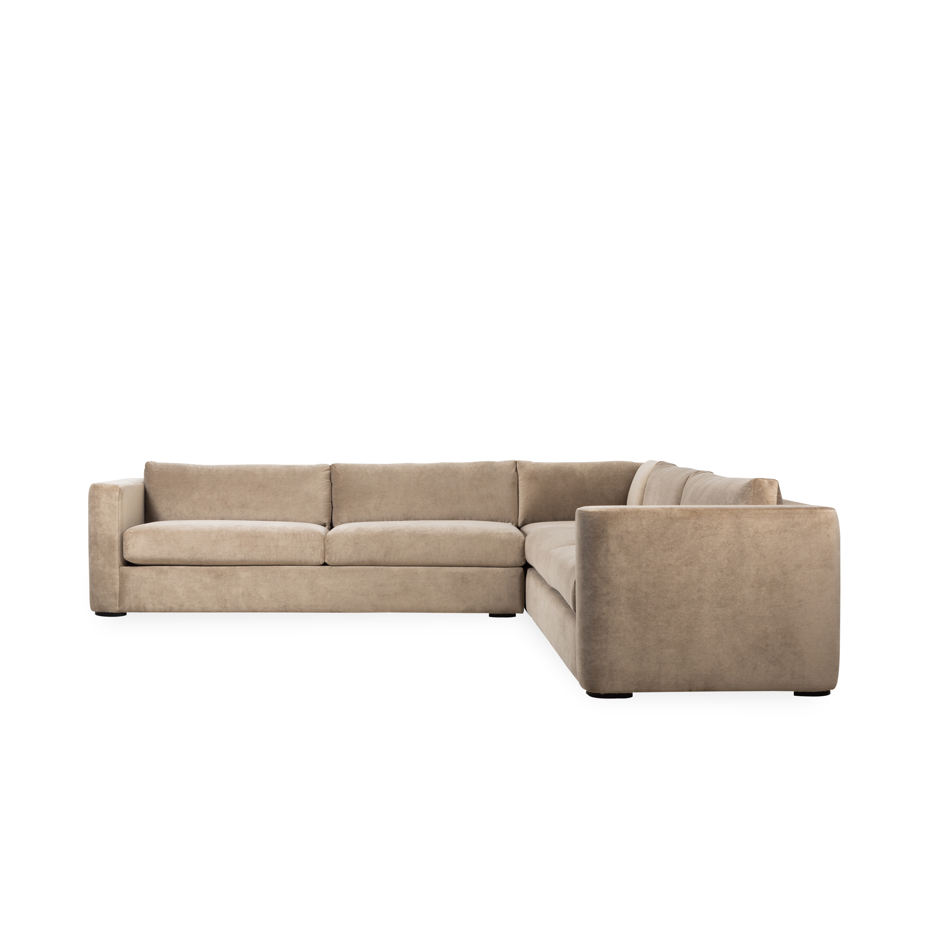 Milo Modular Corner Sectional Sofa - Modern L-Shaped Couch with Reversible Chaise for Living Room, Lounge & Home Theater - Soft Fabric Upholstery & Sturdy Wooden Frame