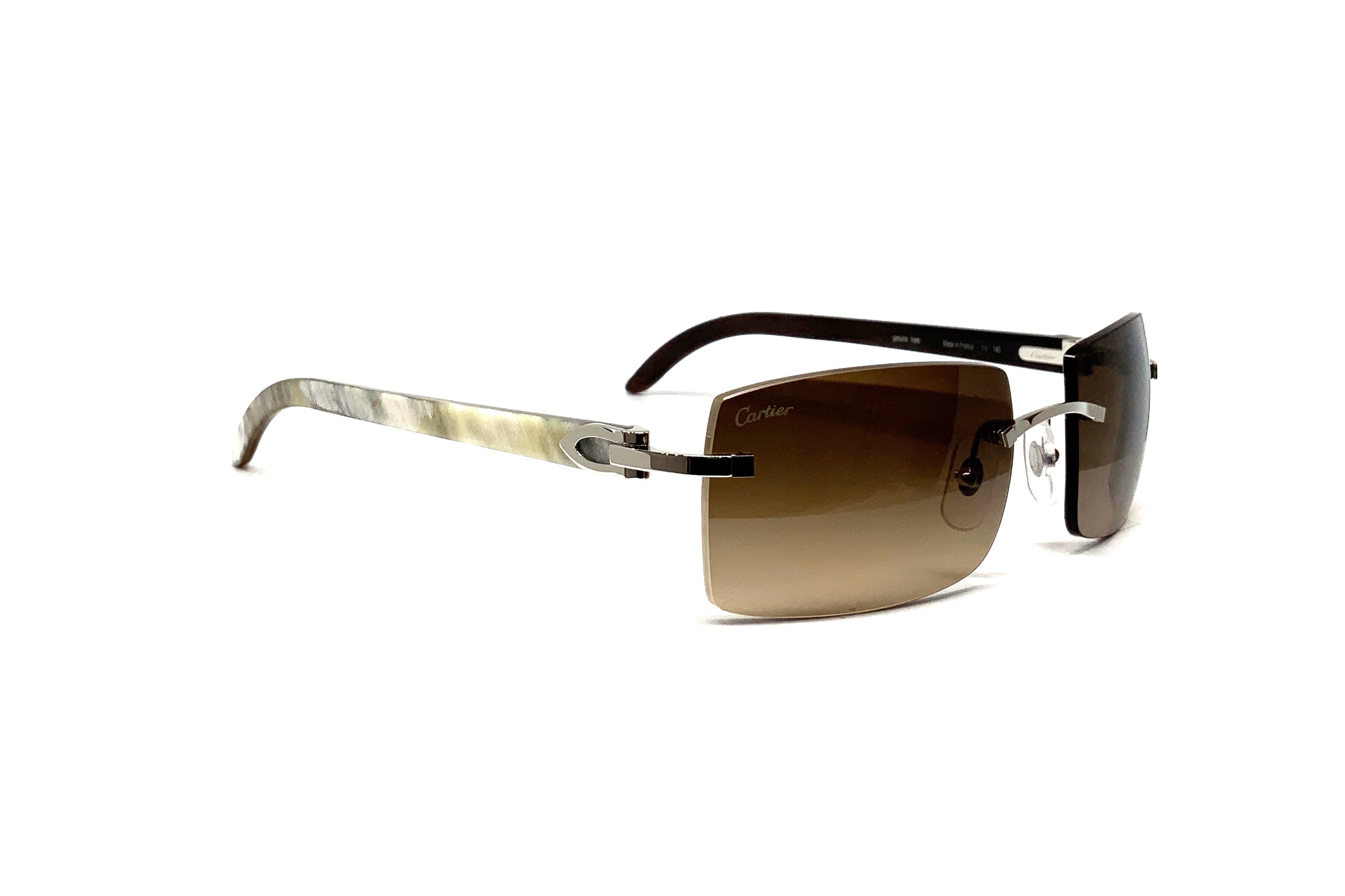 Cartier C Décor CT0019RS Buffalo Horn Sunglasses - Luxury Designer Shades for Men & Women - Perfect for Outdoor, Travel & Fashion Accessories