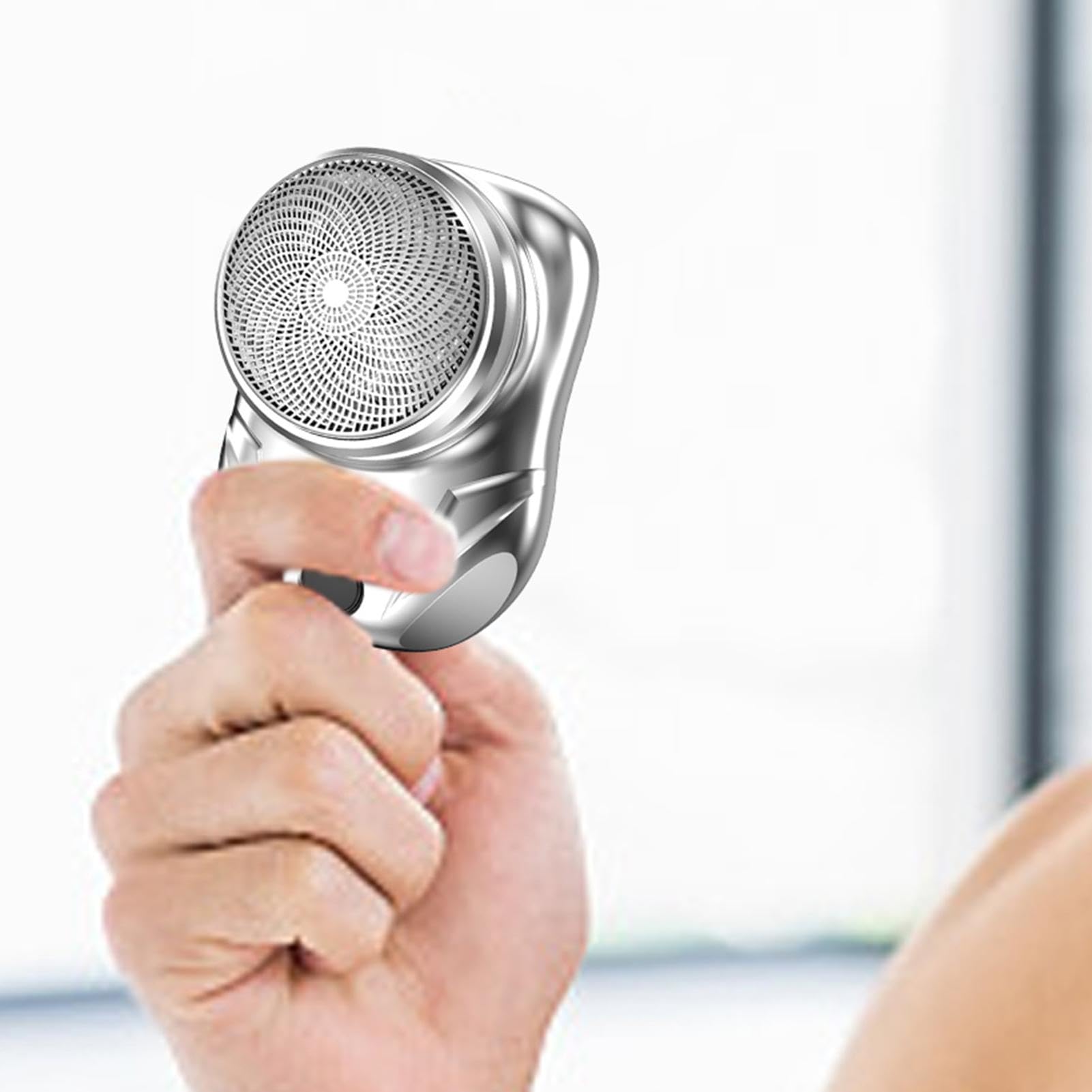 Best Men's Electric Shaver - Cordless Rechargeable Beard Trimmer with Long Battery Life - Silver - Perfect for Travel, Home & Office Grooming