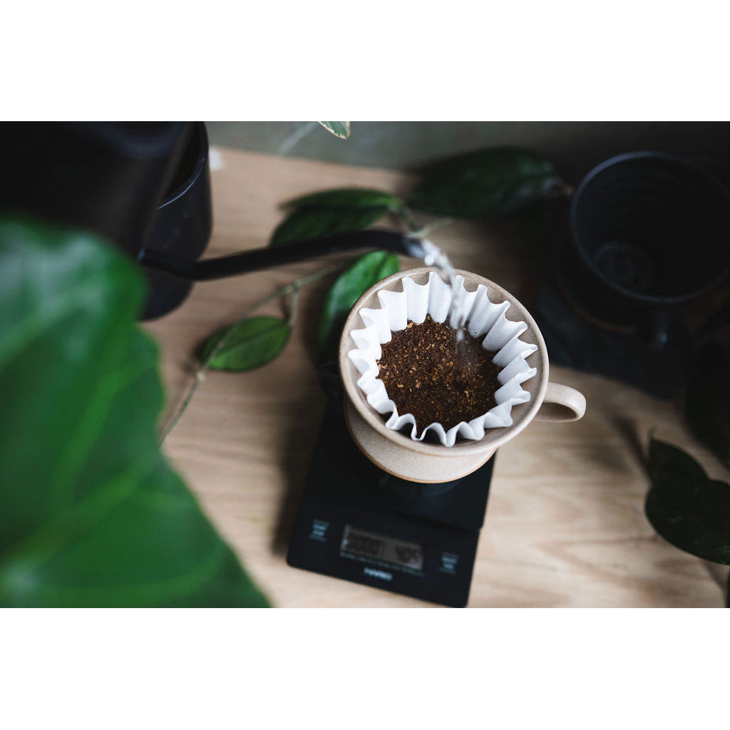 Kalita MINO Ceramic Coffee Dripper 185 - Sand Beige | Pour Over Coffee Maker for Home Brewing | Perfect for Specialty Coffee Lovers & Baristas
