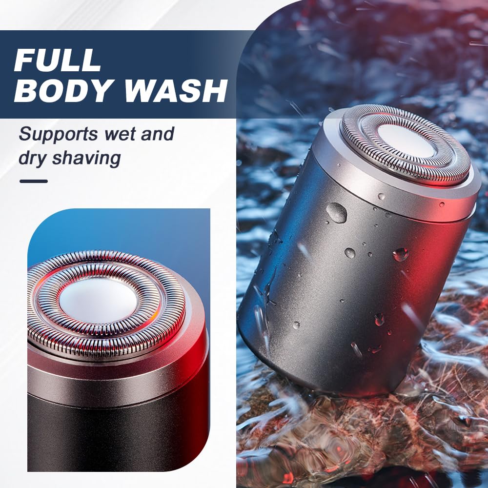 2024 Upgraded Mini Electric Shaver for Men & Women - USB Rechargeable, Waterproof, Portable Pocket Travel Shaver - Perfect for Home, Office & On-the-Go Grooming (Purple)