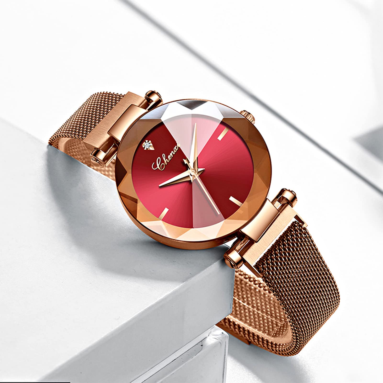 Luxury Women's Watches Analog Quartz Watch with Mesh Bracelet - Waterproof Ladies Wristwatch for Business, Party & Everyday Wear