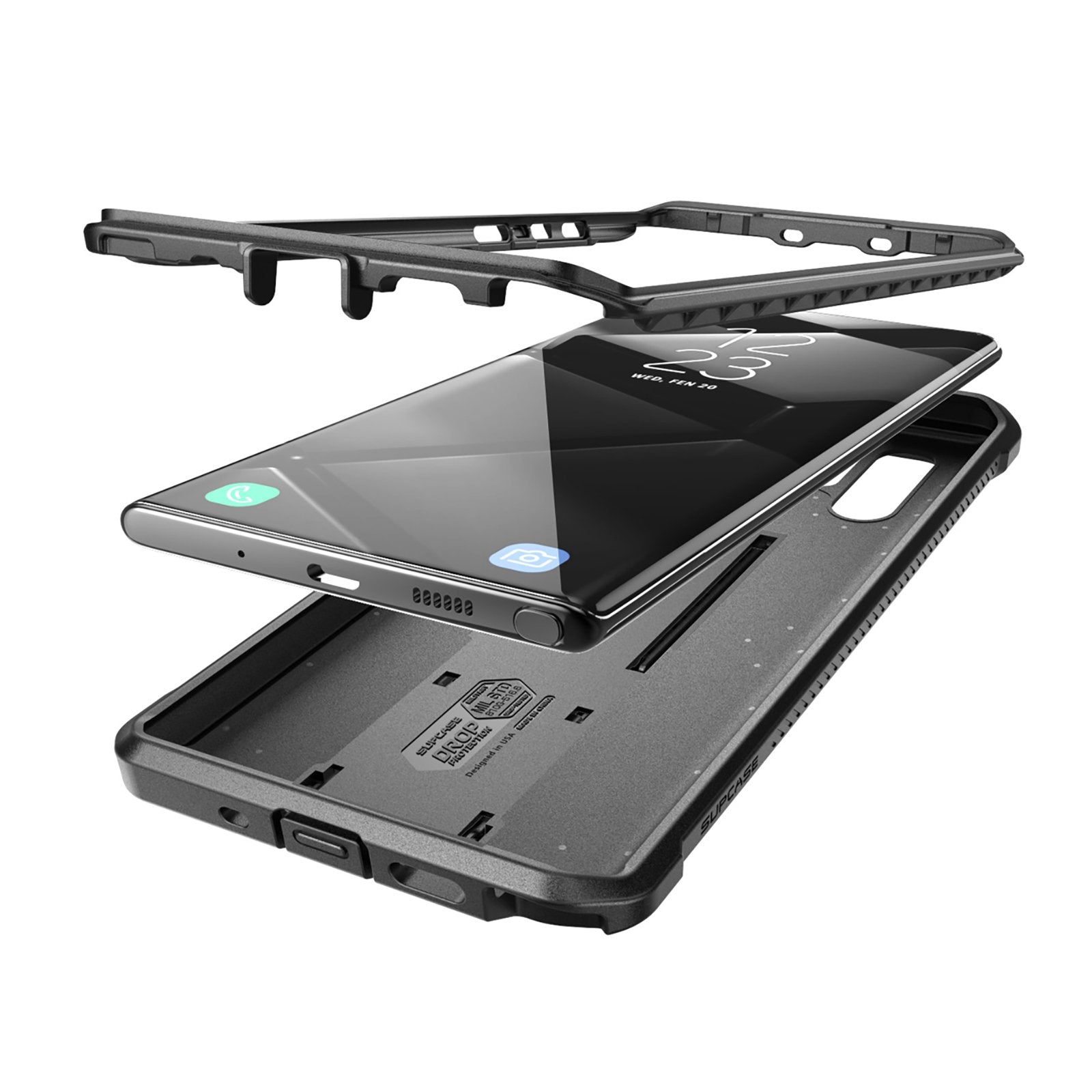 Samsung Galaxy Note10 Plus / Note10 Plus 5G Unicorn Beetle Pro Full Body Rugged Protective Case - Shockproof & Drop Proof (Black) - Perfect for Outdoor, Work & Travel Protection