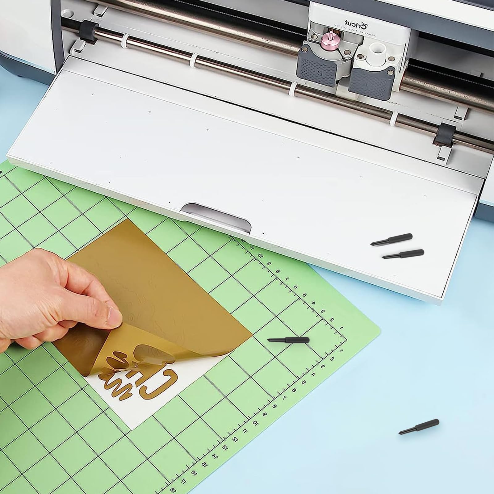 20-Pack Deep Point Blades for Cricut Maker 3/Maker/Explore 3/Explore Air 2 - Premium Cutting Blades for Leather, EVA Foam, Aluminum Foil & More - Perfect for DIY Crafts, Vinyl Projects & Scrapbooking