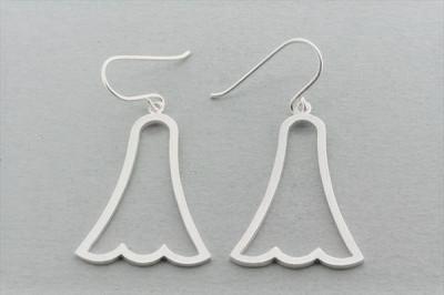 Sterling Silver Bell Flower Earrings for Women - Elegant Floral Dangle Earrings for Party, Wedding & Everyday Wear