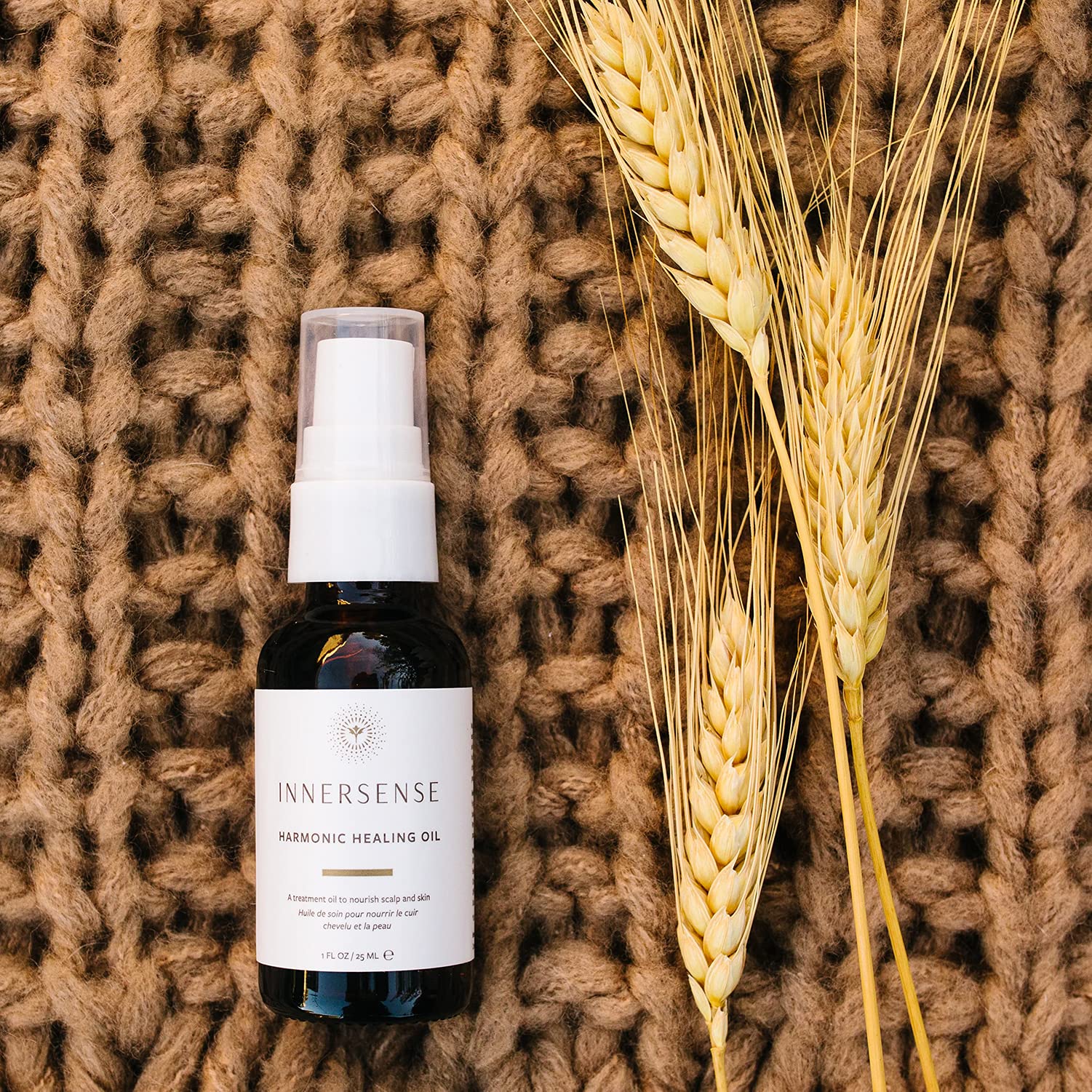 INNERSENSE Organic Beauty Natural Harmonic Treatment Oil - 1 fl oz | Vegan, Cruelty-Free, Non-Toxic Hair Oil for Dry, Damaged & Frizzy Hair | Perfect for Daily Hydration & Split End Repair