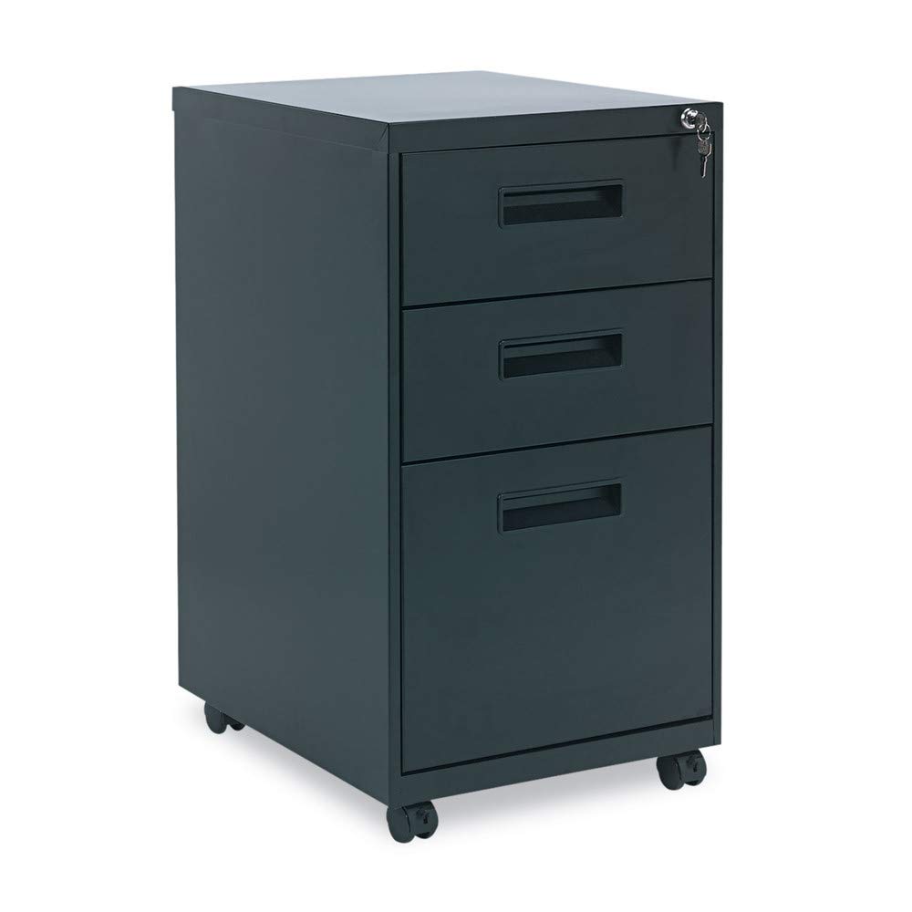 ALEPABBFBL - 3-Drawer Metal File Cabinet with Lock, Heavy Duty Office Storage Organizer for Documents & Supplies - Perfect for Home, Office, or Classroom Organization