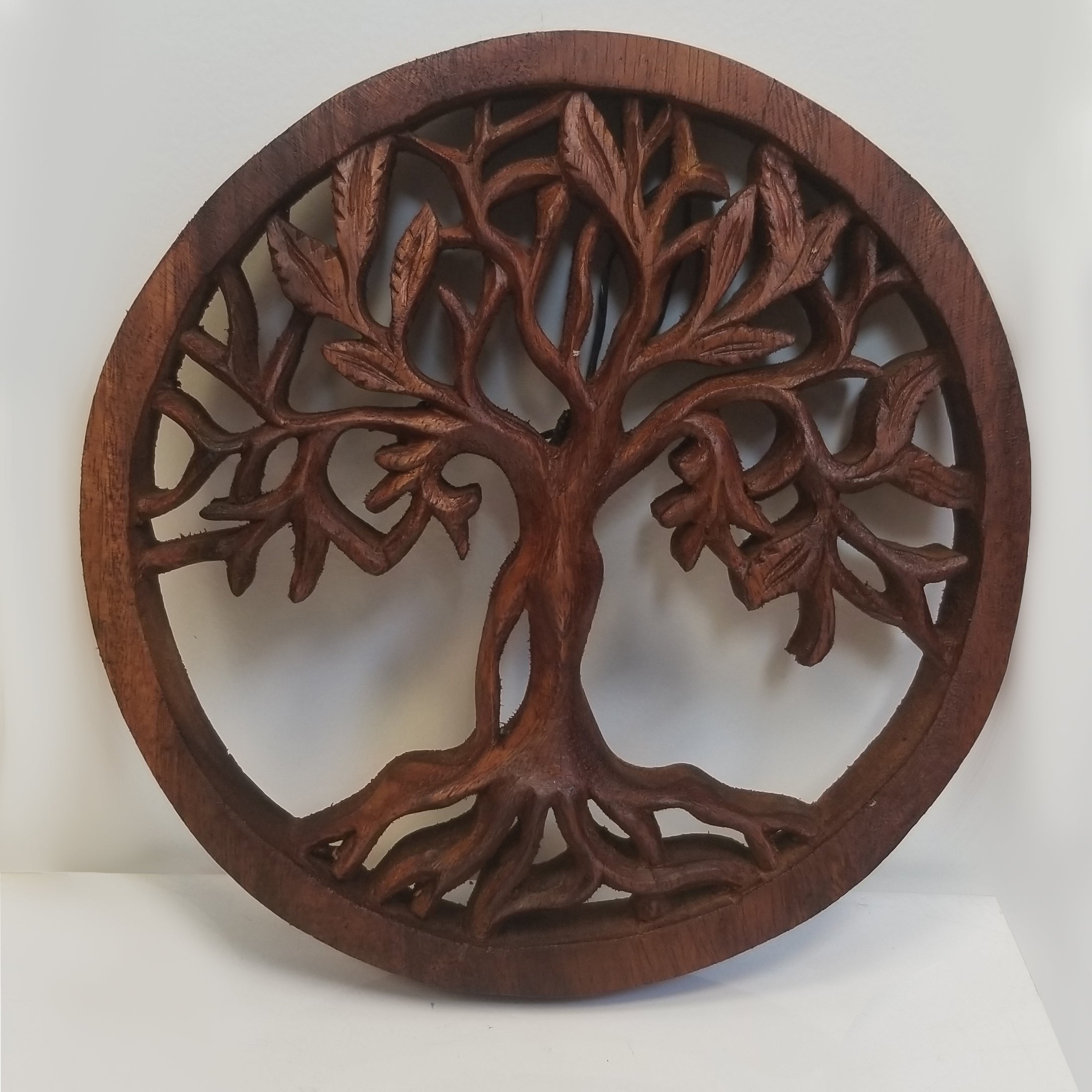 Hand Carved Wooden Tree of Life Wall Art - Spiritual Home Decor for Living Room, Bedroom & Office - Unique Gift for Housewarming, Wedding & Meditation Space