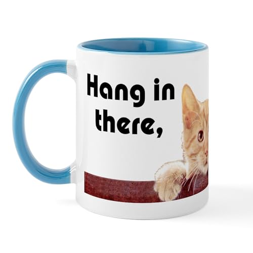 White/Blue Inside - Hang In There Baby Mug