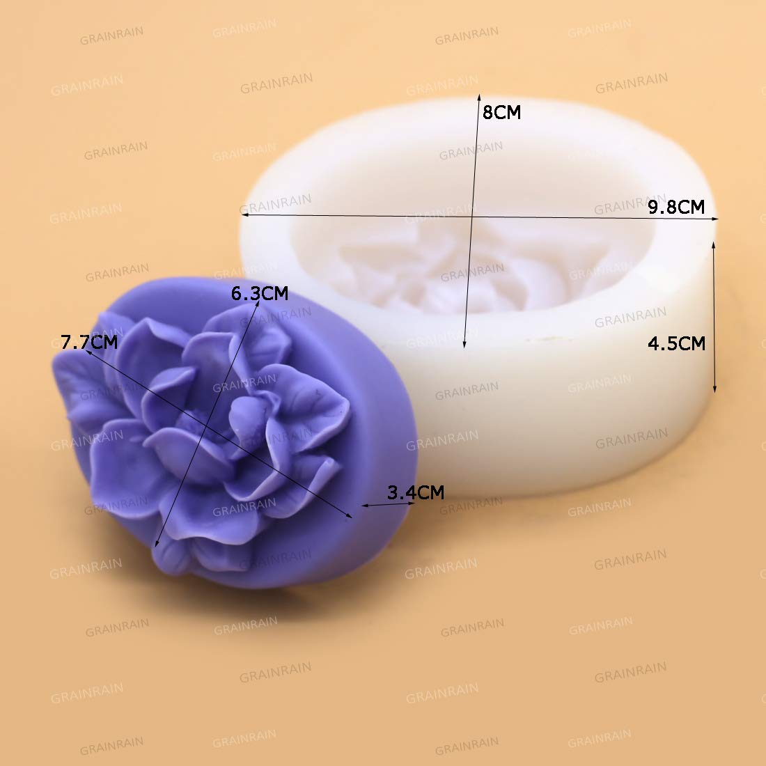 Premium Silicone Soap Molds for DIY Handmade Soap Making - 6 Cavity Craft Art Soap Molds (14284) - Perfect for Homemade Soaps, Wedding Favors, and Bathroom Decor