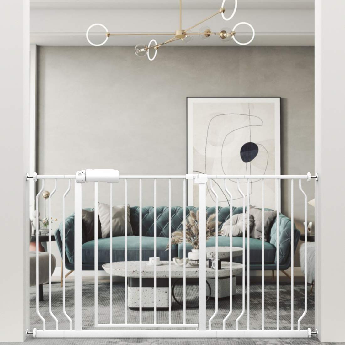 ALLAIBB Extra Wide Auto-Close Baby Gate - 52.76-57.48