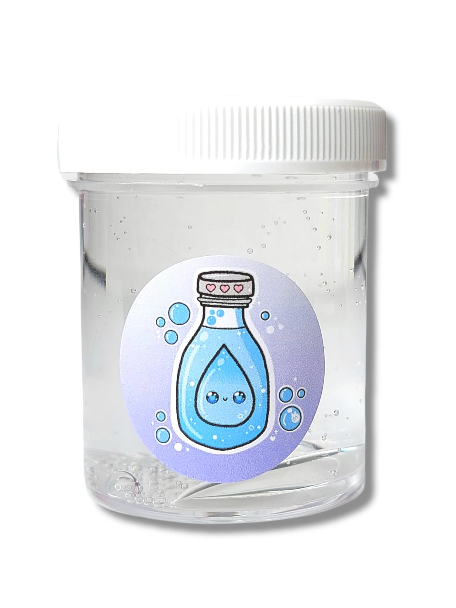 Premium 4oz Clear Thick Stretchy Slime - Handmade Sensory Toy for Stress Relief & Fun | Perfect for Kids Play, ASMR Videos, and DIY Crafts (Bottled Water Texture)