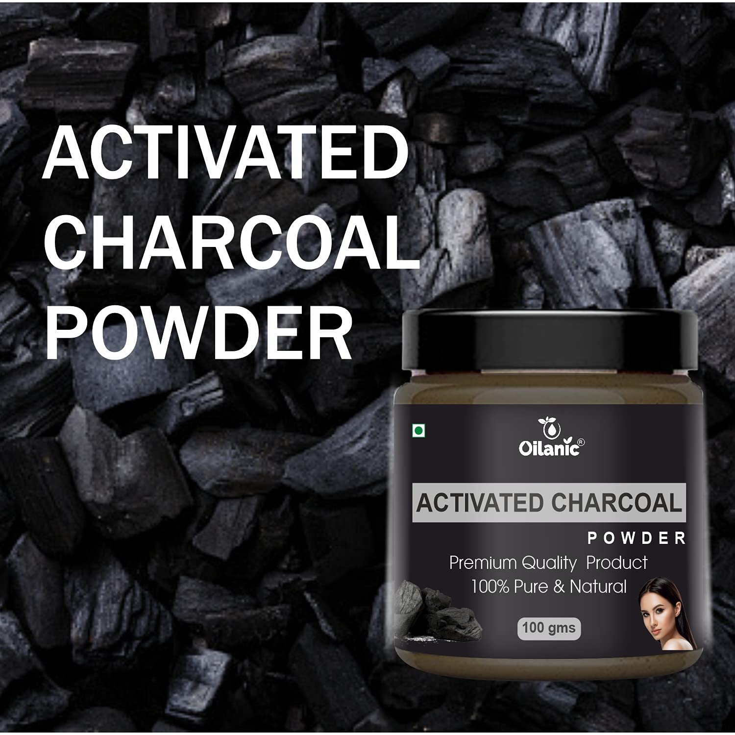 Oilanic 100% Pure Natural Activated Charcoal Powder for Skin & Hair - Detoxifying Face Mask & Deep Cleansing Shampoo Boost (3-Pack, 300g) | Acne Treatment, Blackhead Removal & Scalp Care for Glowing Skin & Healthy Hair