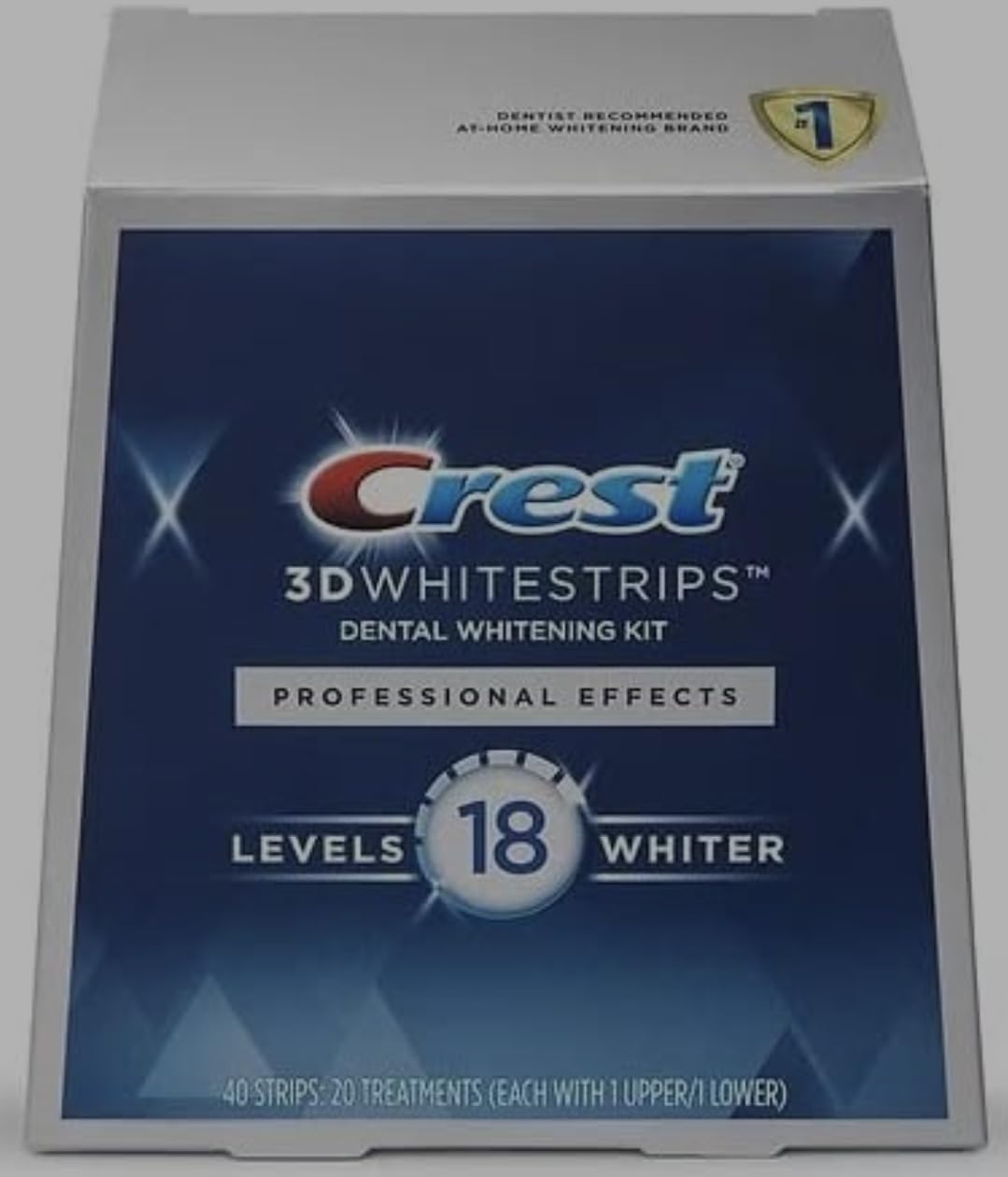 Crest 3D White Professional Effects Teeth Whitening Strips Kit - 40 Strips (20 Treatments) for a Brighter Smile at Home, Parties & Special Events