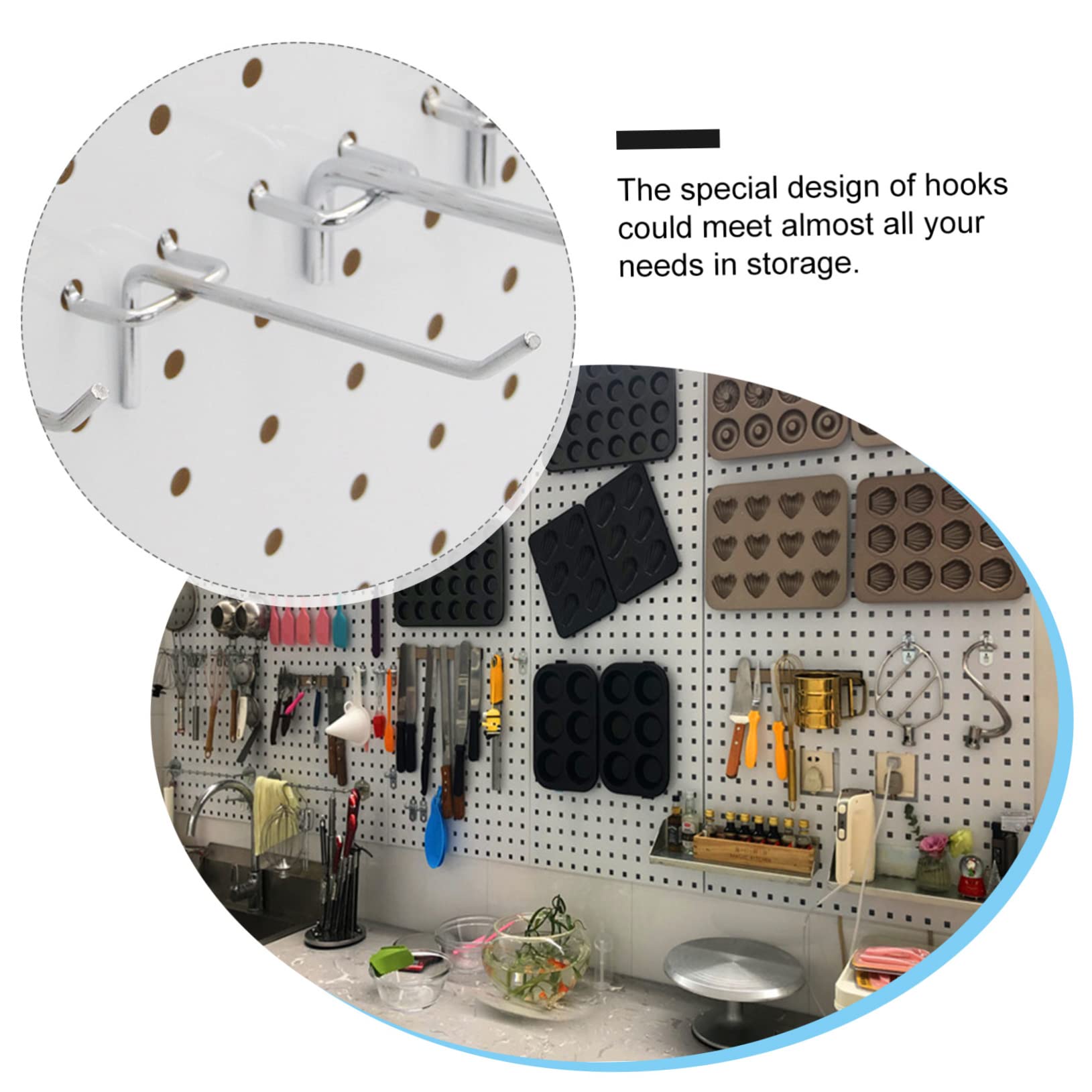 iplusmile 200 Pcs Pegboard Hooks - Heavy Duty Iron Tool Organizer Hooks for Workshop, Garage & Retail Store Organization - Perfect for Hanging Tools, Accessories & Supplies