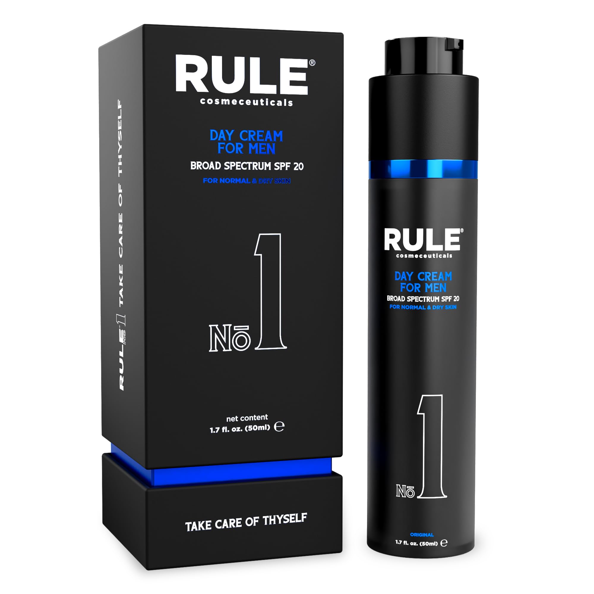 Best Men's Day Cream with SPF 20 - 10-in-1 Face Moisturizer for Normal to Dry Skin | Enriched with Collagen, Vitamin B, C & E | 50 mL | Perfect for Daily Skincare & Sun Protection Routine