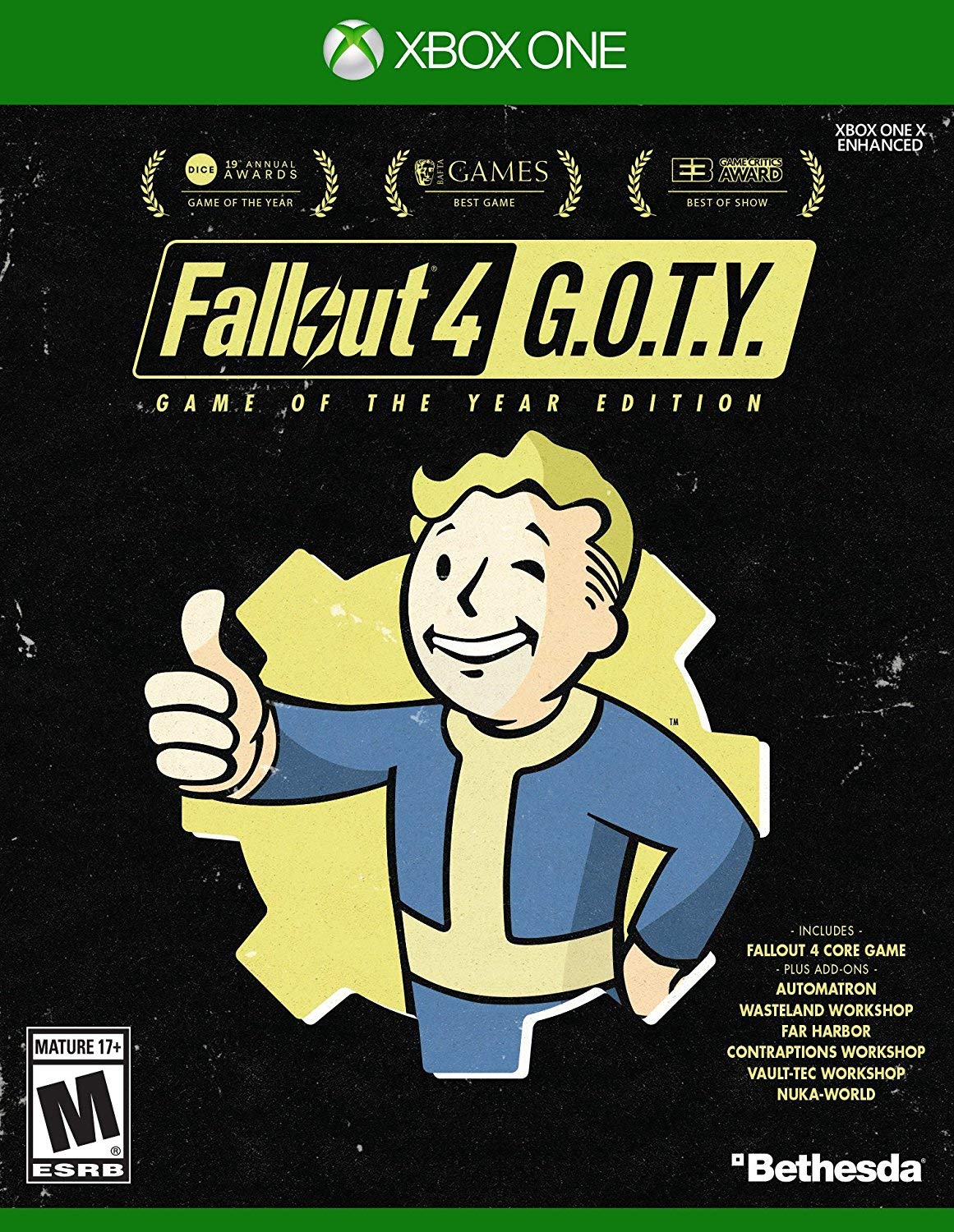 Fallout 4 Game of The Year Edition - Xbox One (Includes All DLCs) | Post-Apocalyptic RPG Adventure | Perfect for Fans of Open-World Gaming & Sci-Fi Storytelling