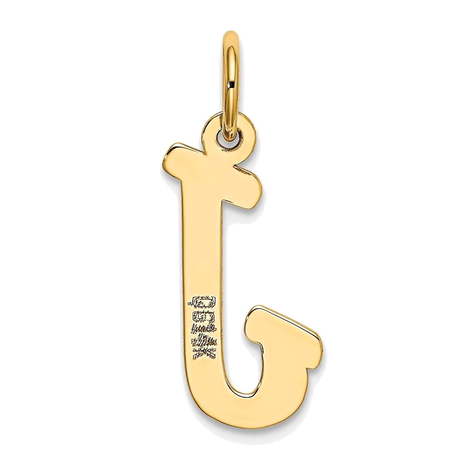 Bonyak 14K Yellow Gold Medium Script Initial J Charm Necklace - Personalized Name Jewelry for Women, Perfect Gift for Birthday, Anniversary & Valentine's Day
