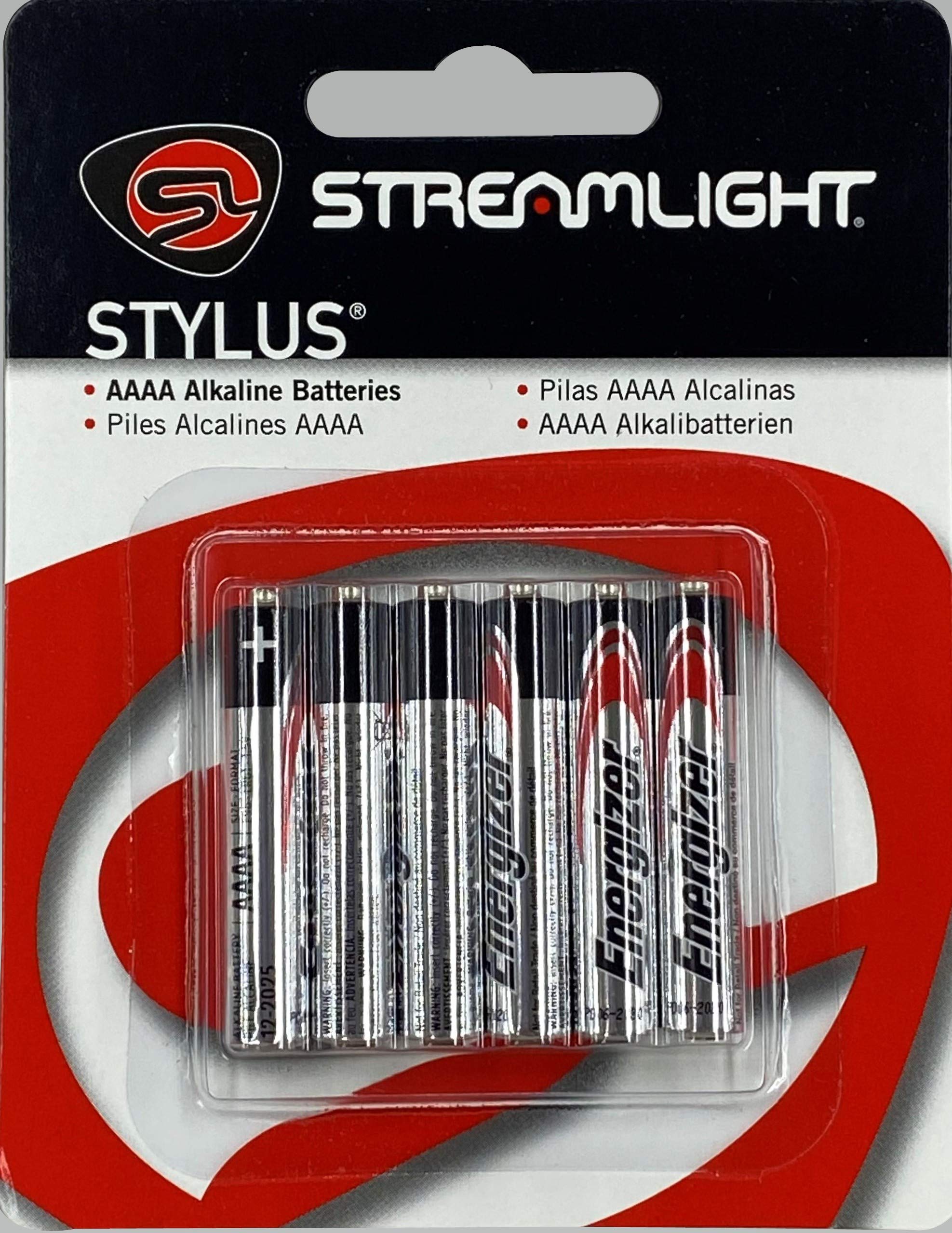 Streamlight 65030 Stylus AAAA Replacement Batteries 6-Pack - Long Lasting Power for LED Flashlights, Pens & Portable Electronics