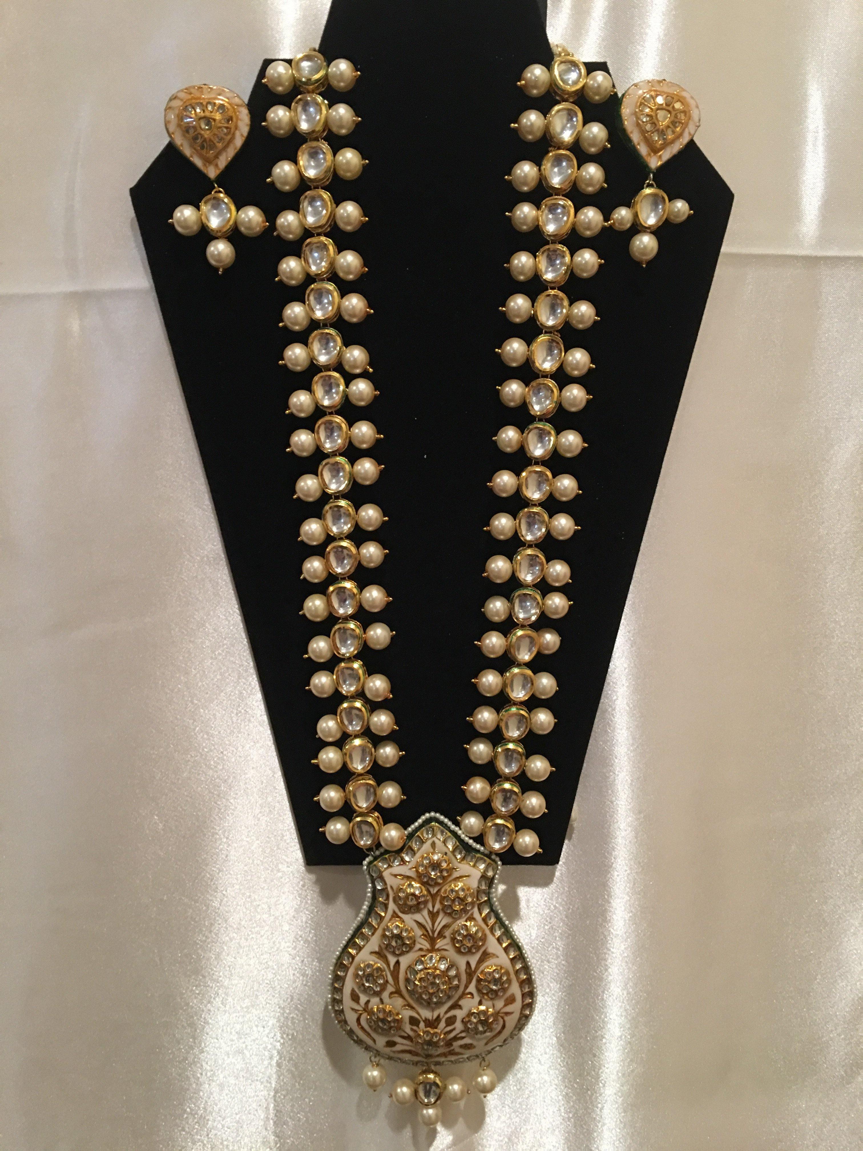 Exquisite Ivory Long Meenakari Necklace - Handcrafted Indian Jewelry for Women | Perfect for Weddings, Parties & Ethnic Fashion