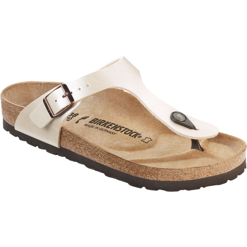 BIRKENSTOCK GIZEH Women's Sandals - Graceful Antique White Birki-Flor Comfort Footbed | Perfect for Summer, Beach, and Casual Outfits