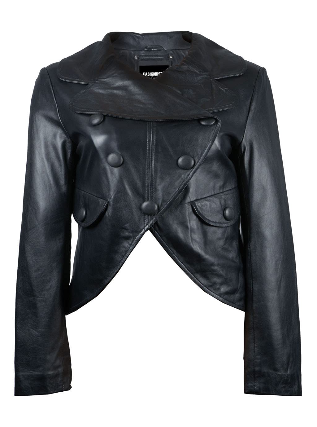 Fashionsta Craze Sirocco Black Genuine Leather Jacket for Women - Stylish & Comfortable Outerwear for Fall, Winter & Night Out