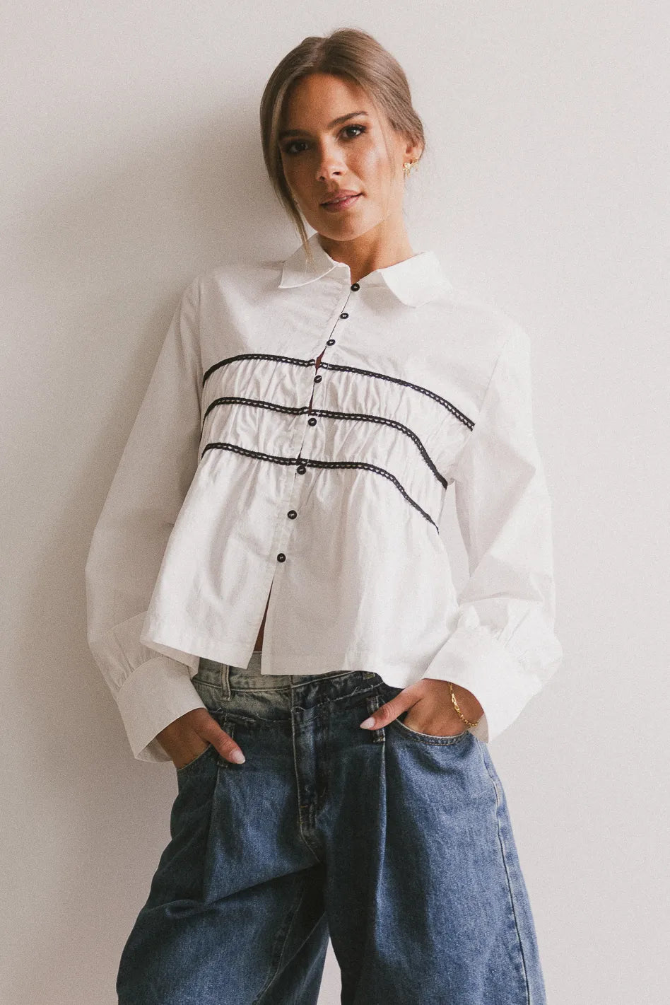 Effie Collared Blouse for Women - Elegant Office & Casual Wear - Perfect for Work, Business Meetings & Everyday Outfits