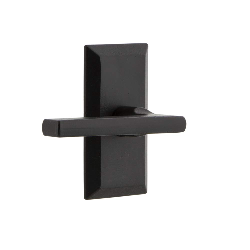 Black Iron Left-Handed Dirk Lever Privacy Plate - Secure & Durable for Home, Office & Commercial Doors