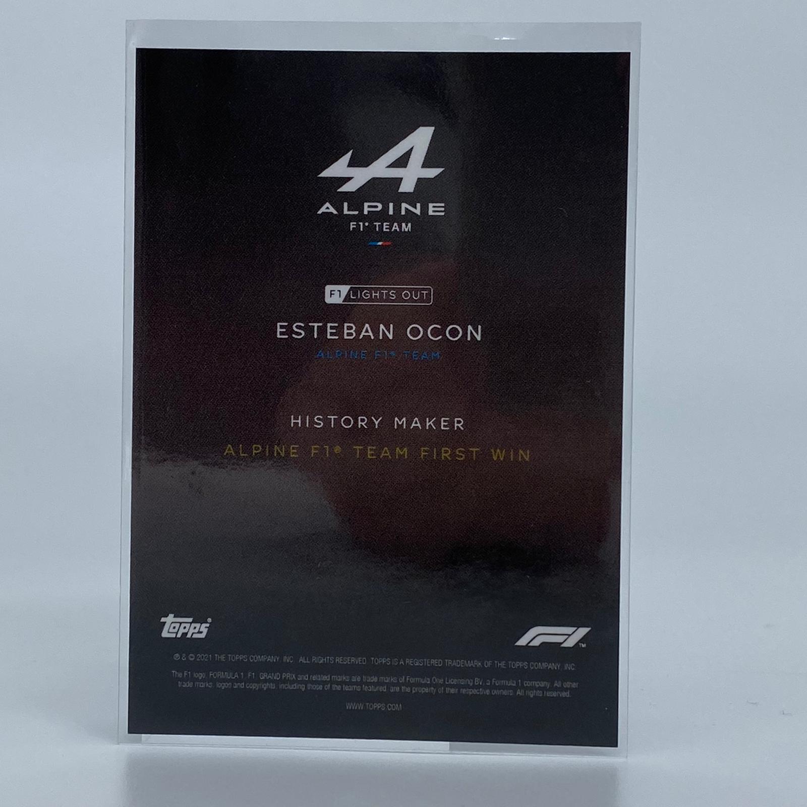 99 Esteban Ocon History Maker - Alpine F1 Team Collectible Racing Merchandise | Perfect for F1 Fans, Sports Memorabilia Collectors & Home/Office Decor