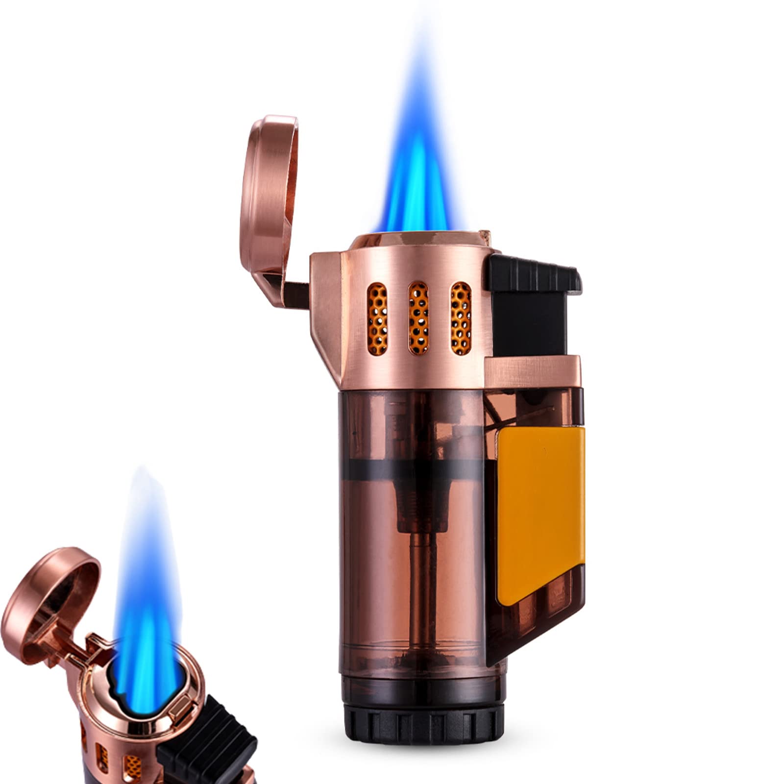 Windproof Triple Jet Torch Lighter for Cigars & Outdoor Use
