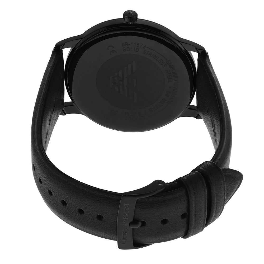 Emporio Armani AR11573 Men's Minimalist Leather Watch - Stylish & Durable Timepiece for Business, Casual & Formal Occasions