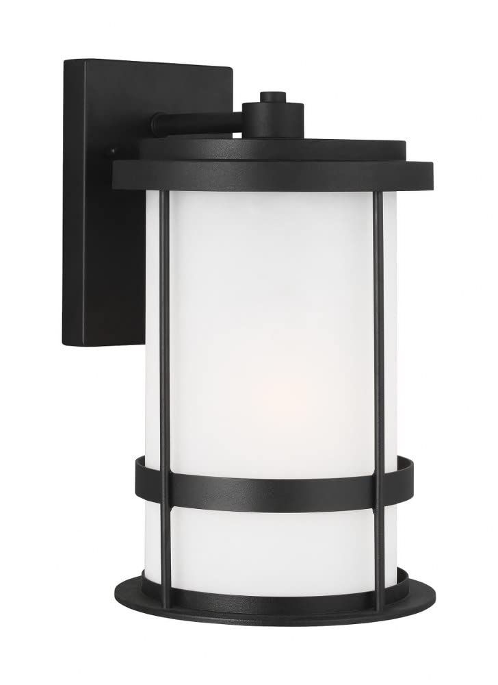 13.5 Inch Antique Bronze Outdoor Wall Lantern - 9.3W LED Light Fixture for Porch, Patio & Garden - Weatherproof Exterior Sconce with Incandescent Style Lighting (Model 73-Bel-4315029)