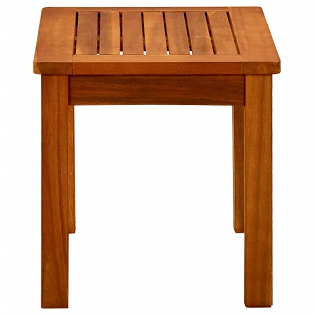 Outdoor Coffee Table 19.6x13.7x14.1 Inch - Solid Acacia Wood Patio Side Table for Deck, Porch, Balcony, Garden - Weather-Resistant Outdoor Furniture for Backyard, Lawn & Poolside Relaxation