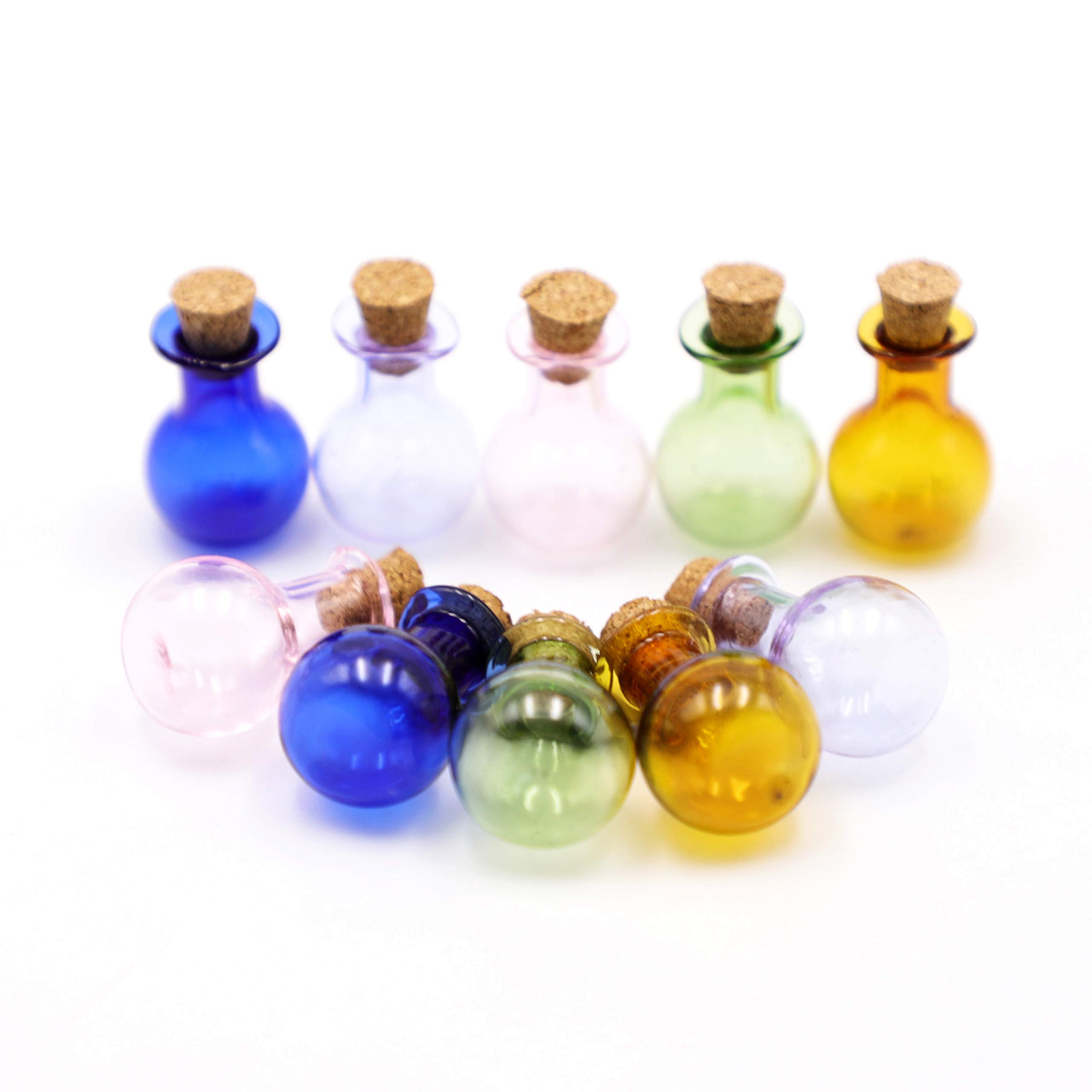 SHAOTONG 2ml Small Mini Glass Bottles with Cork Stoppers - 20 Pack for DIY Crafts, Wedding Favors, Message in a Bottle, Party Decorations & Home Decoration